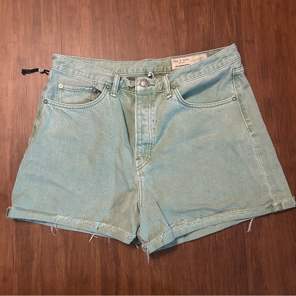 Rag & Bone Faded Blue Denim Shorts